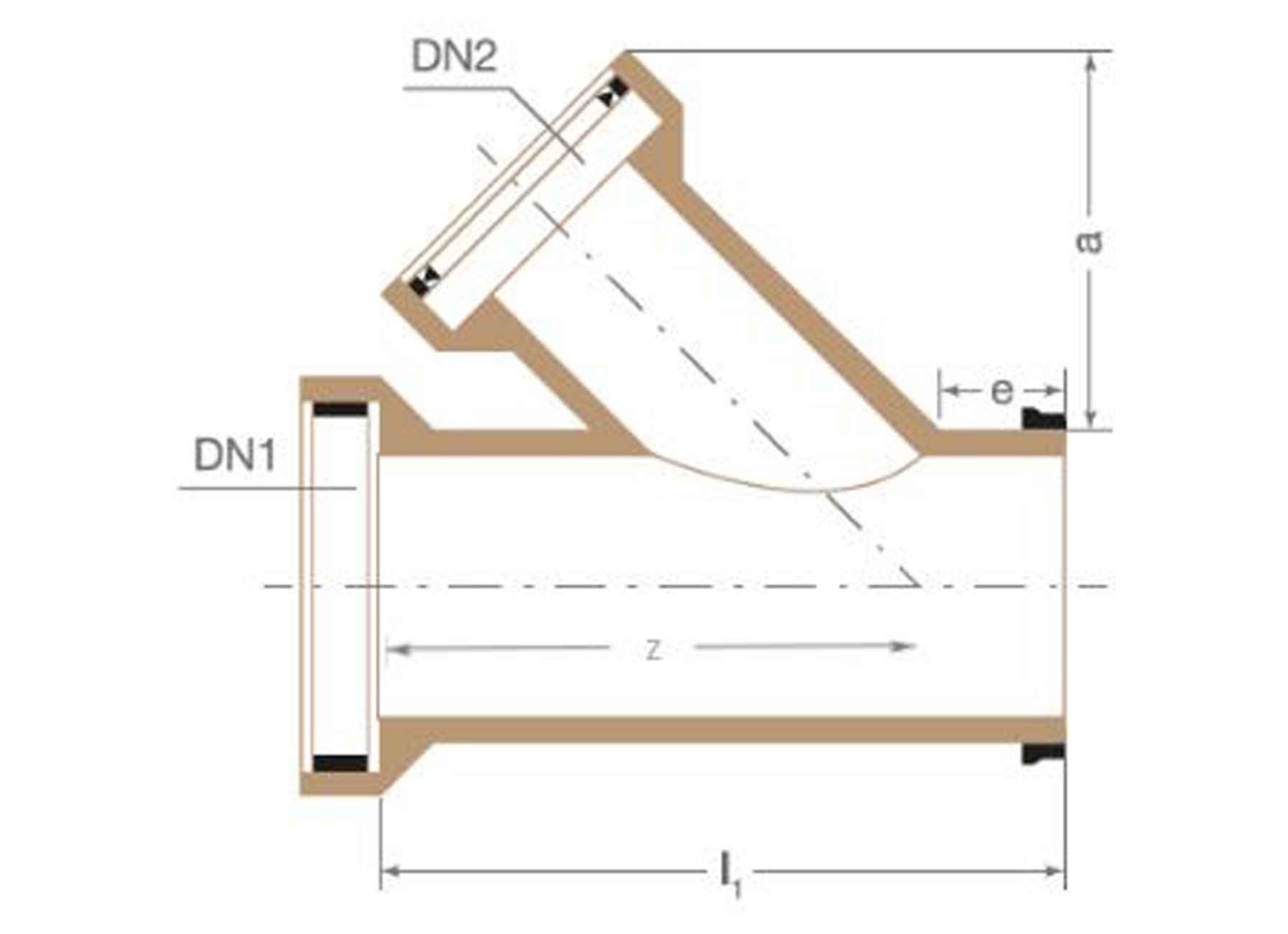 KERA.BASE AFTAKKING 45° L-DICHTING