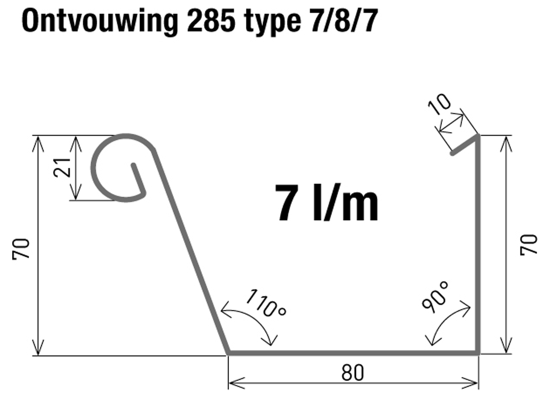 KAPUCIJNENGOOT 7.8.7 ZONDER SLAB ONTWIKKELING 285