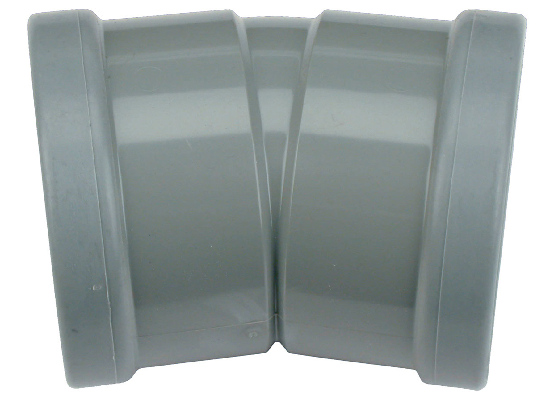 PVC COUDE BENOR GRIS 15° 2XMANCHON 