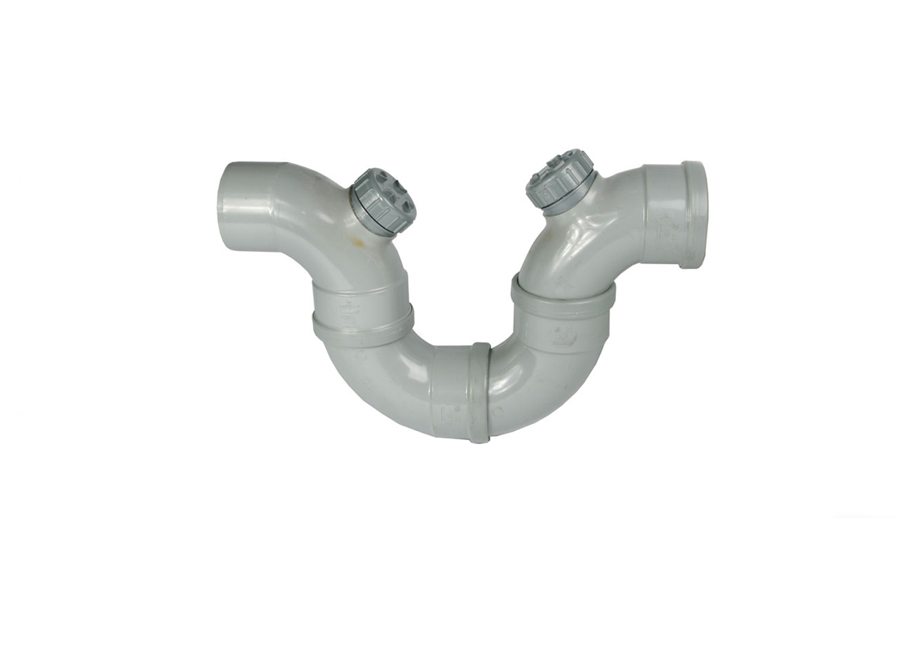 PVC SIPHON GRIS AVEC 2 INSPECTIONS