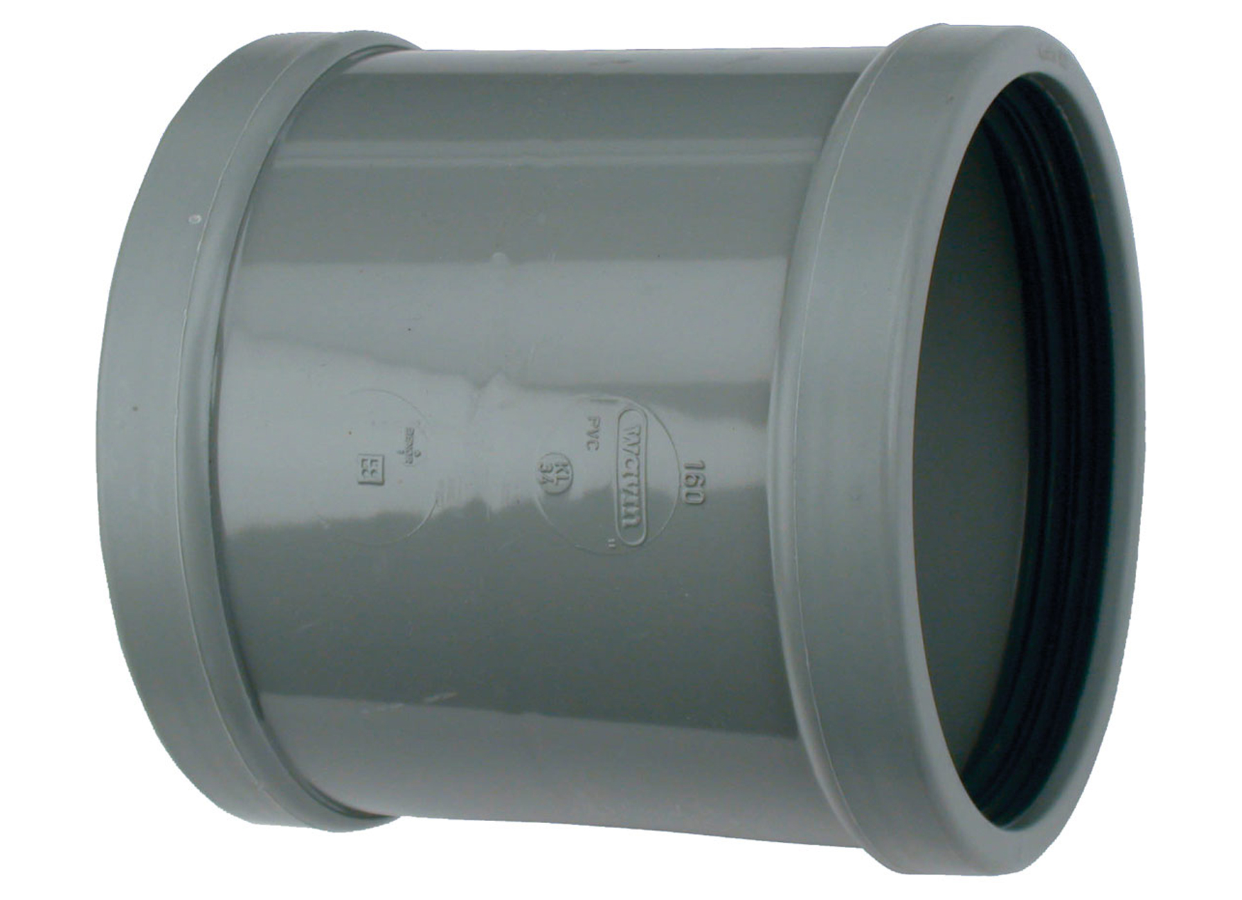 Wavin Steekmof PVC Grijs met Rubbermanchet