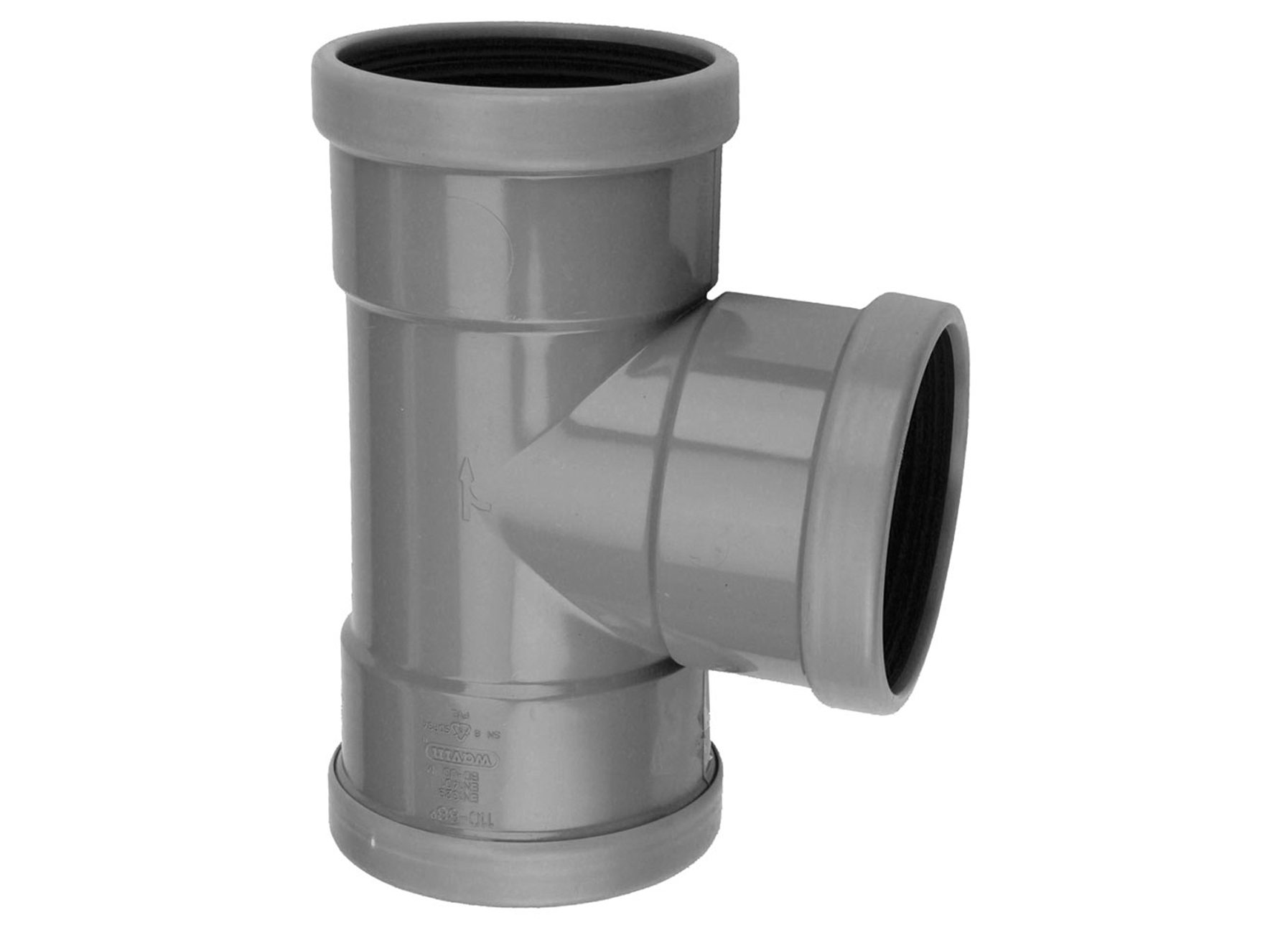 PVC T-stuk Benor Grijs 88° 3xmof