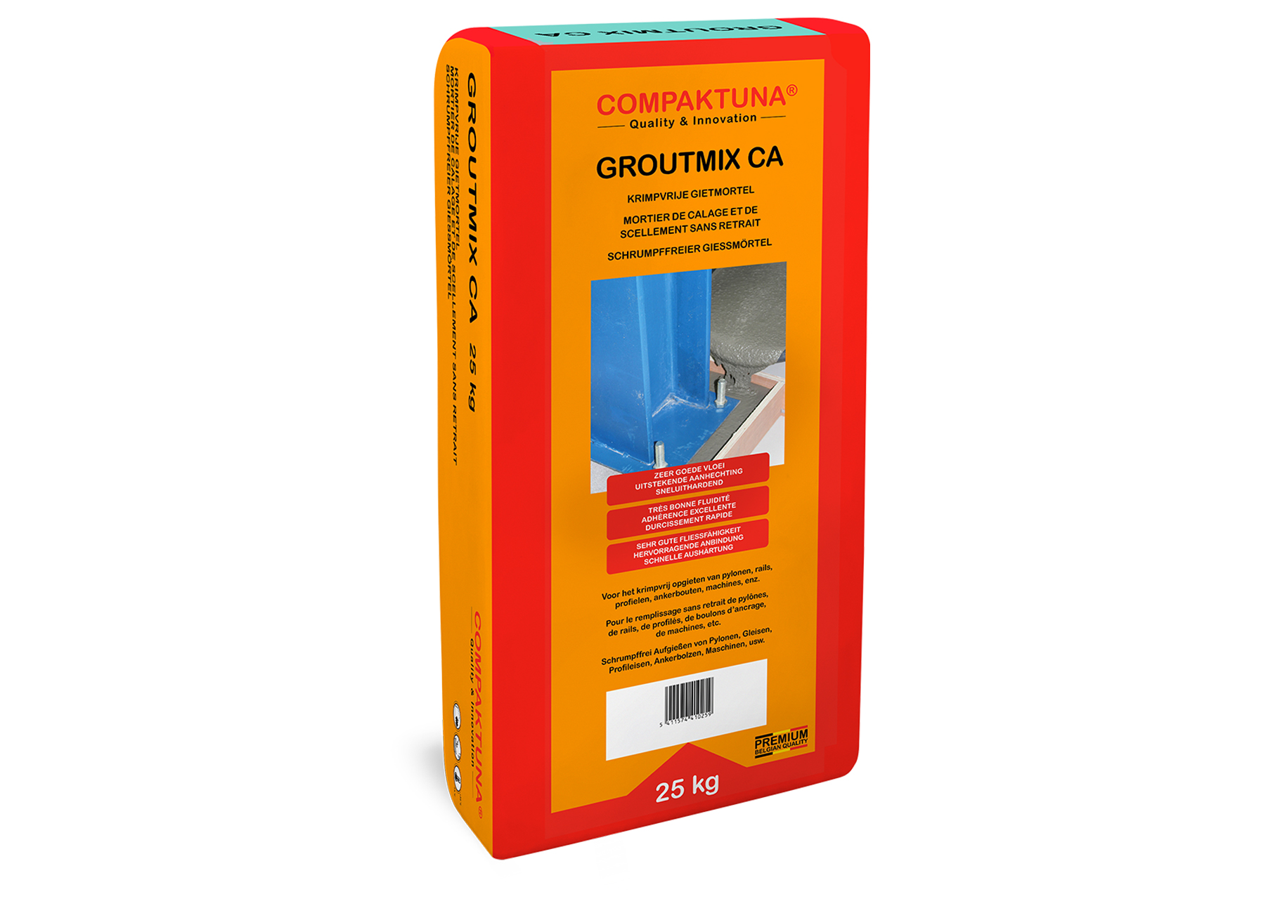 PTB GROUTMIX CA MORTIER DE CALAGE ET SCELLEMENT SANS RETRAIT 25KG