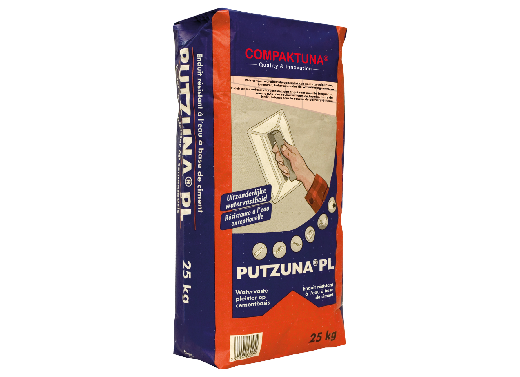 PUTZUNA PL WATERVASTE PLEISTER 25KG