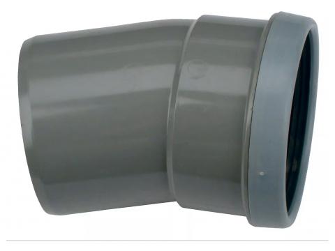 PVC COUDE BENOR SN8 GRIS 15° MALE/FEMELLE Ø110