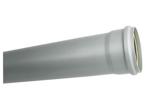 TUYAU EGOUT PVC BENOR SN4 GRIS MANCHONNE Ø125 3,2MM L=5M