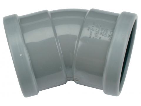 PVC BOCHT BENOR SN4 GRIJS 30° MOF/MOF Ø160