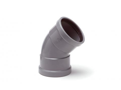 PVC COUDE BENOR SN4 GRIS 45° 2XFEMELLE Ø160