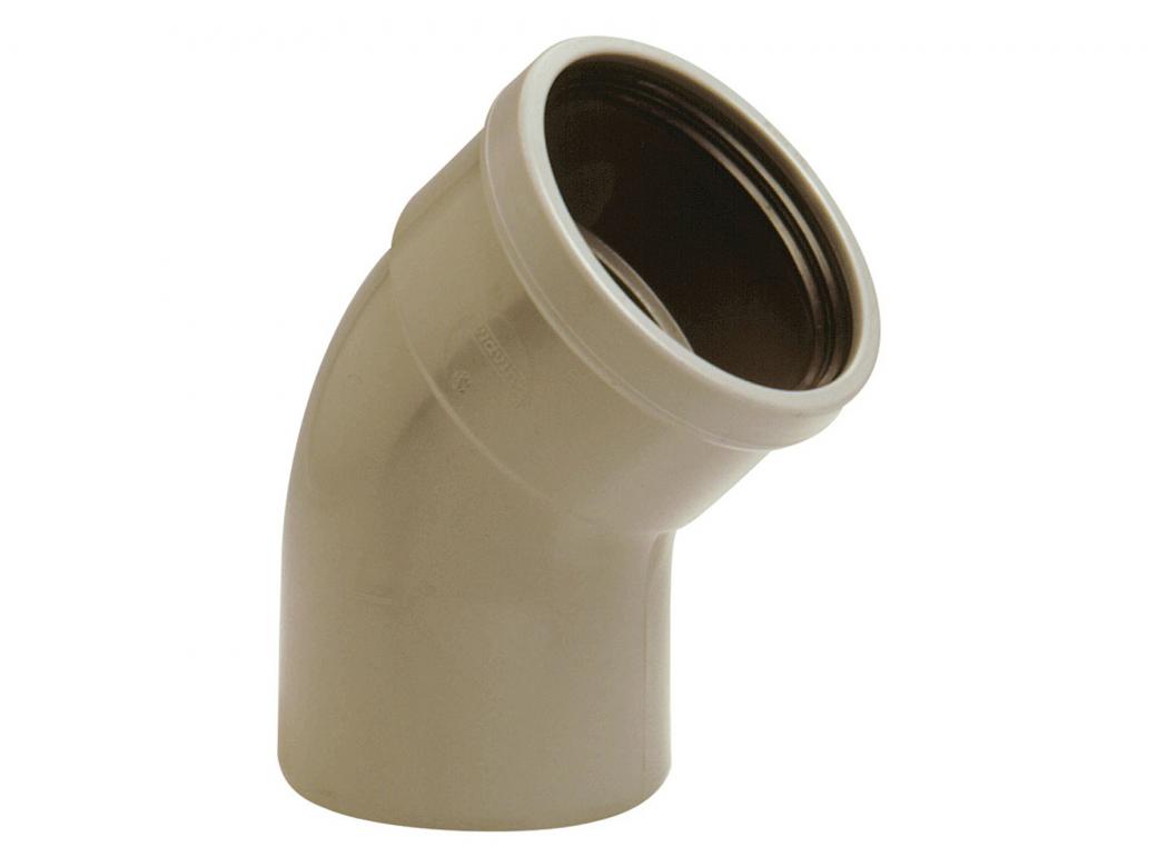 PVC COUDE BENOR GRIS 45° MALE/FEMELLE