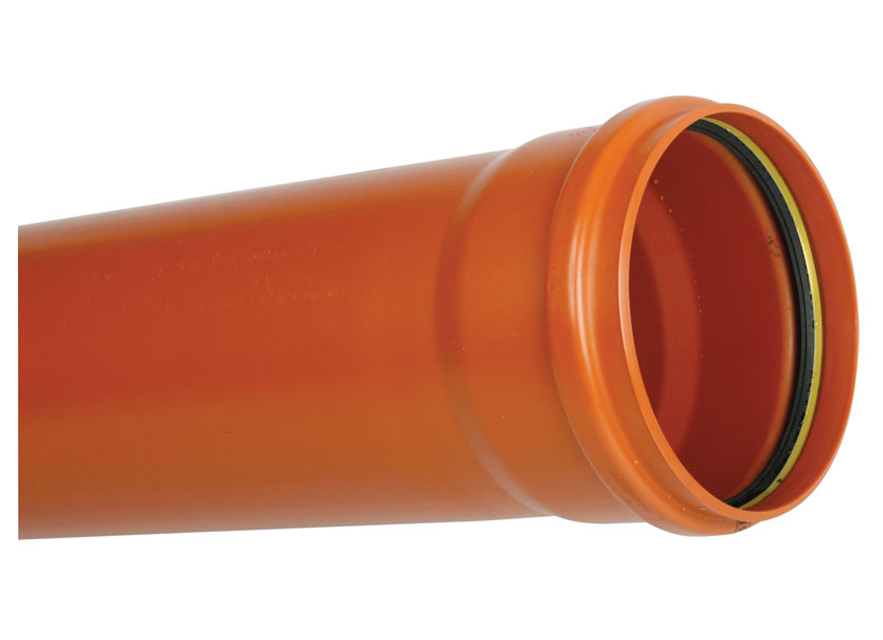 TUYAU EGOUT PVC BENOR SN8 ROUGE-BRIQUE MANCHONNE Ø110 3,2MM L=5M