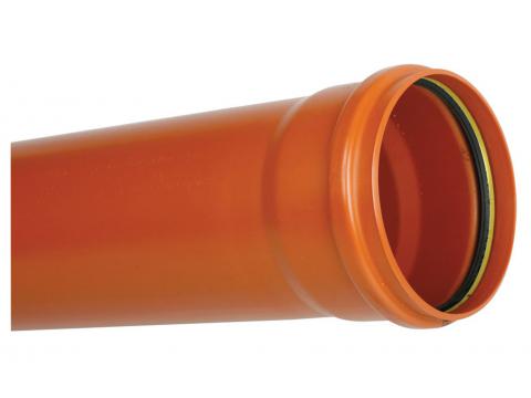 PVC RIOOLBUIS BENOR SN2 ROODBRUIN GEMOFT Ø160 3,2MM L=5M