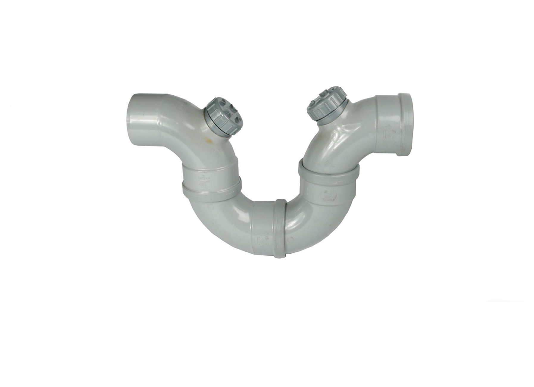 PVC SIPHON GRIS AVEC 2 INSPECTIONS