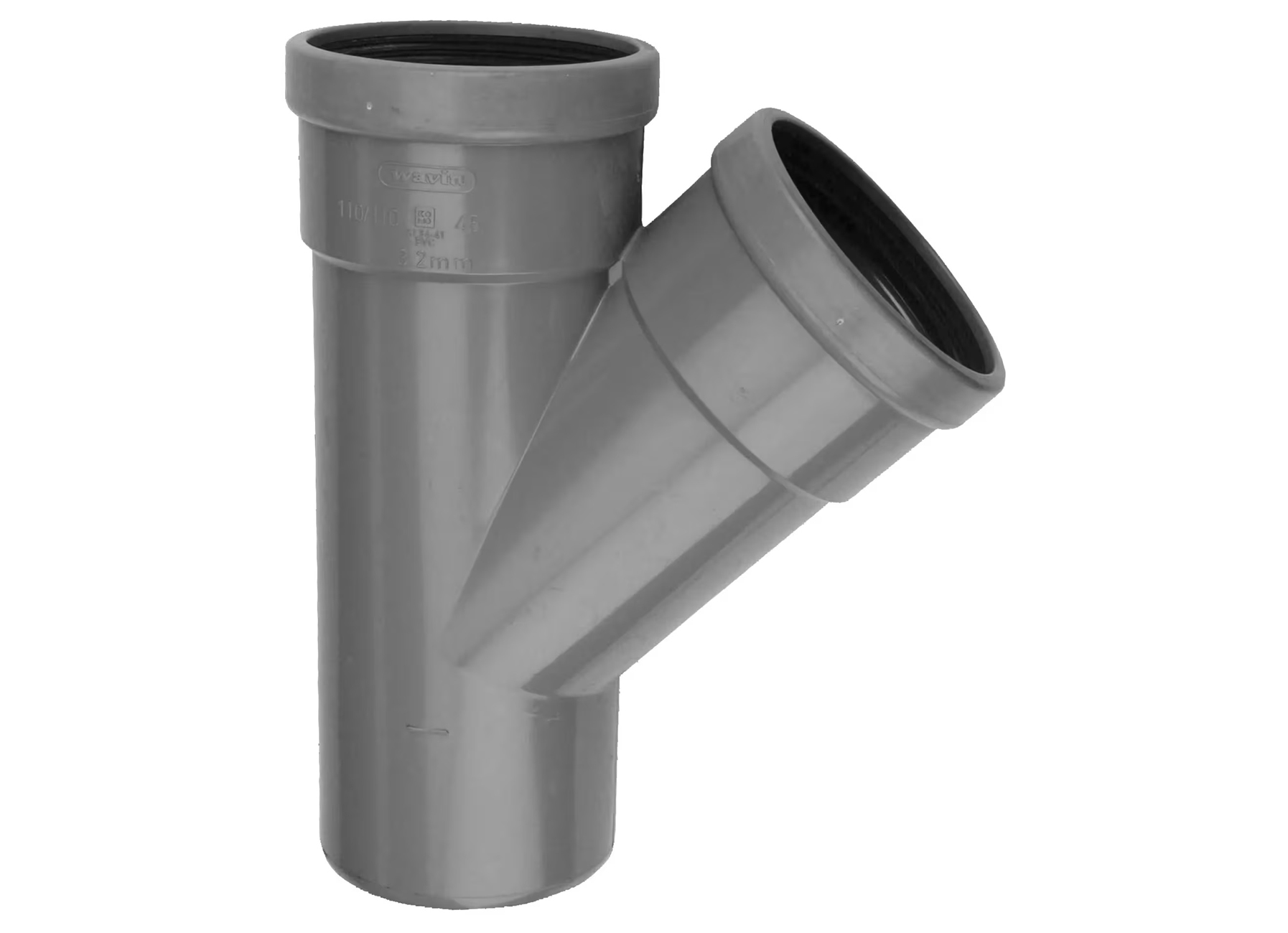 PVC T BENOR SN8 GRIS 45° MALE/2XFEMELLE Ø110