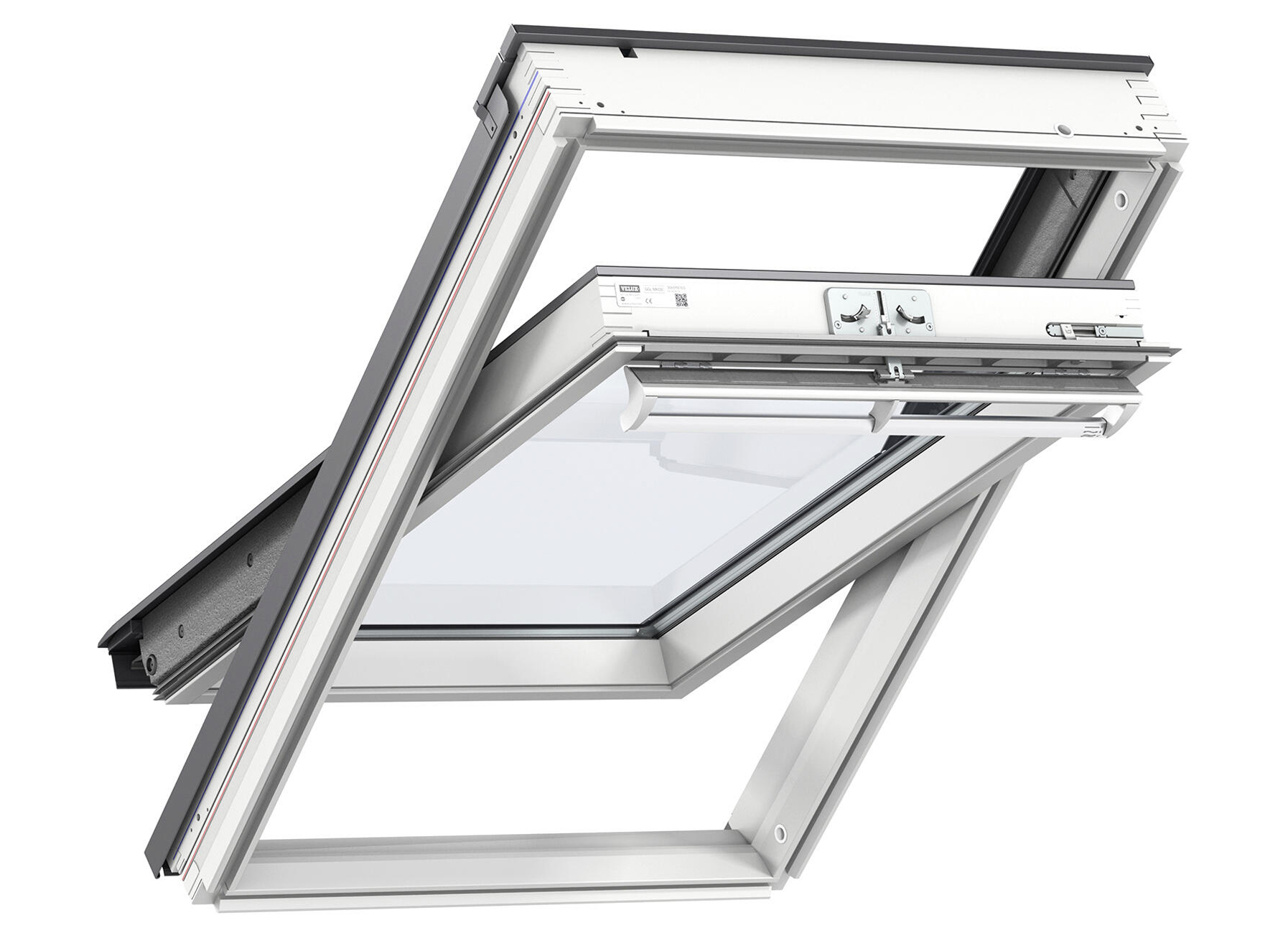 Velux GGL Dakvenster Manueel Wentelend Wit Hout