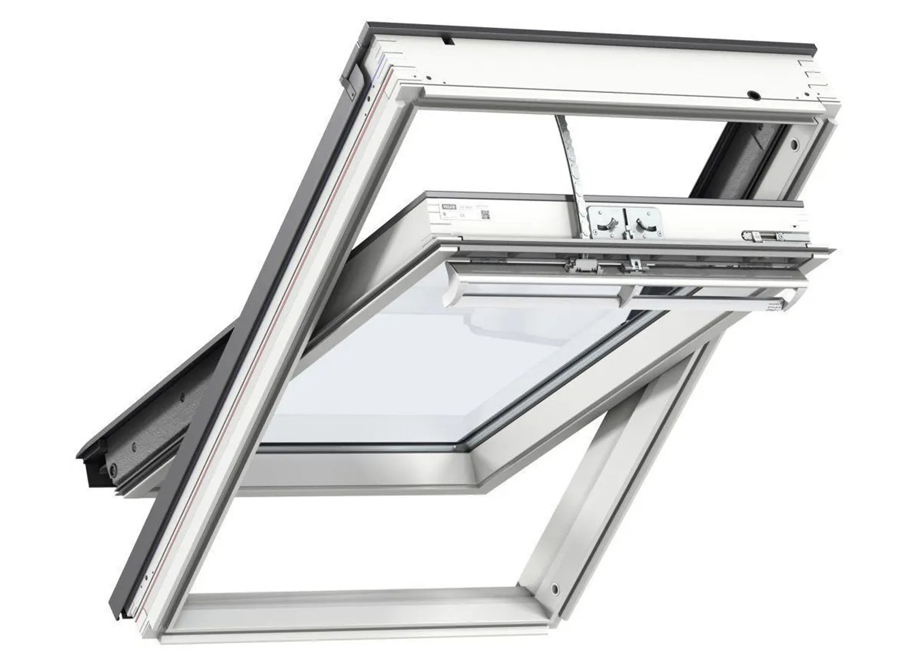 VELUX FENETRE DE TOIT A ENERGIE SOLAIRE BASCULANTE GGL BOIS BLANC