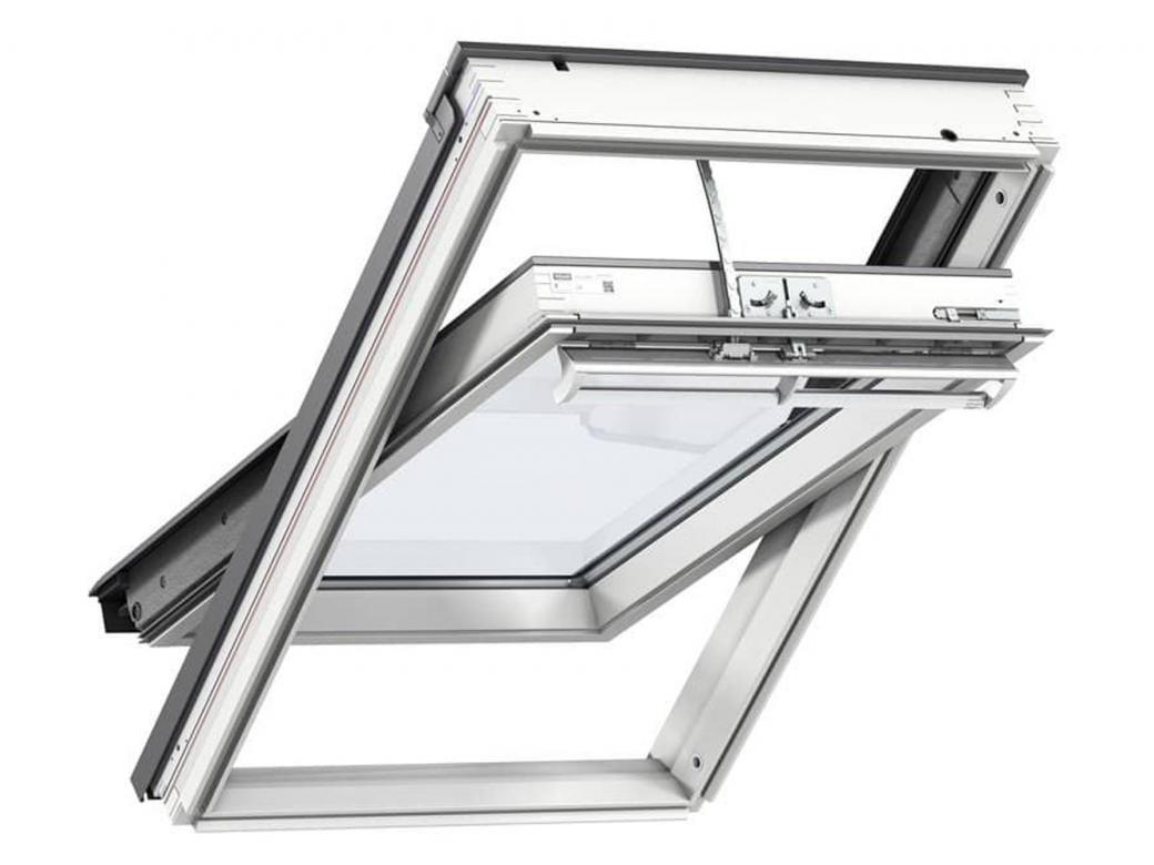 VELUX FENETRE A TOIT DE ROTATION ELECTRIQUE GGL BOIS BLANC