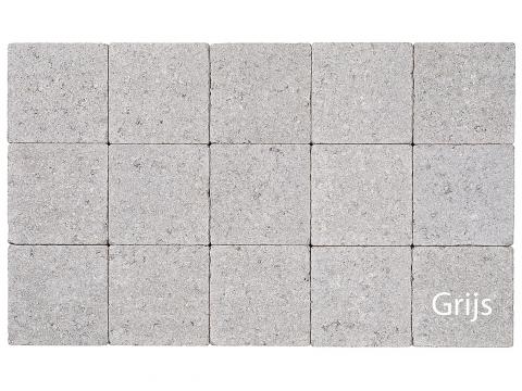 KLINKER IN-LINE GETROMMELD 20X20X6 GRIJS