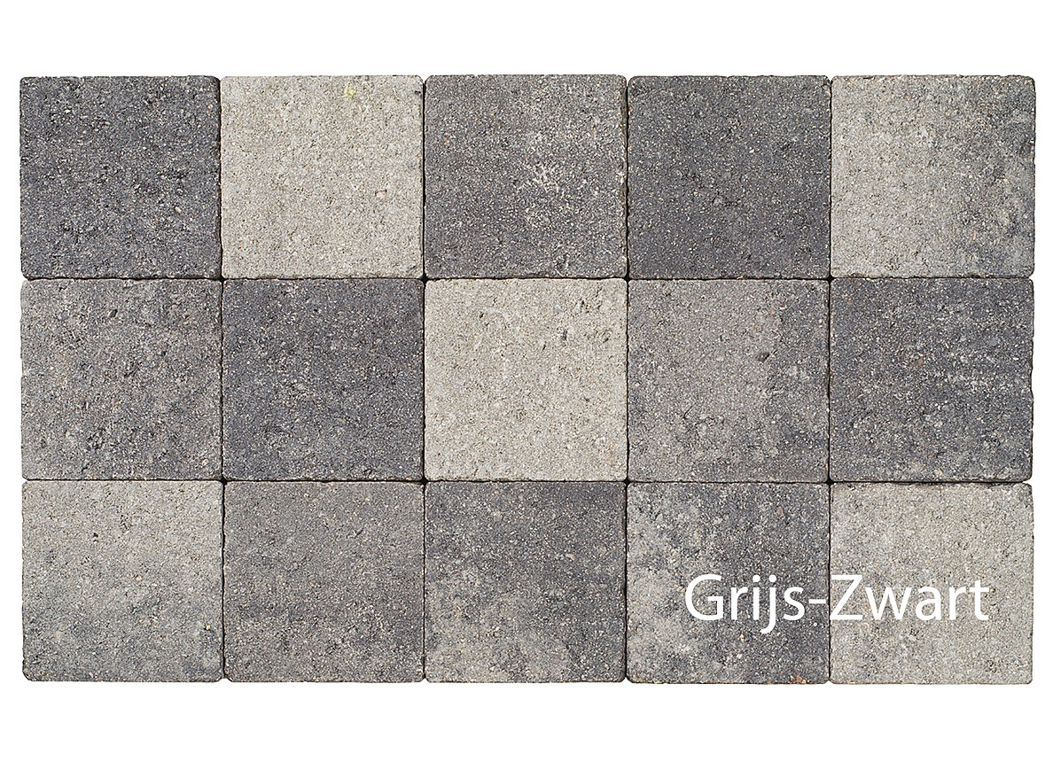 PAVE TAMBOURINE IN-LINE 20X20X6CM GRIS-NOIR