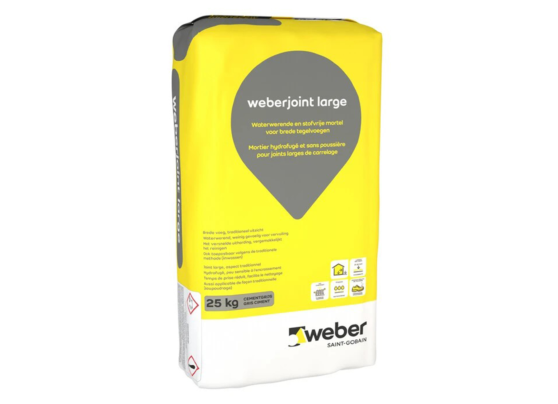 WEBER.JOINT LARGE PARELGRIJS 25KG