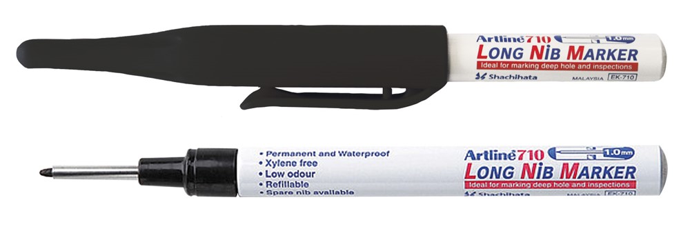 Permanent marker LONG NIB ZWART