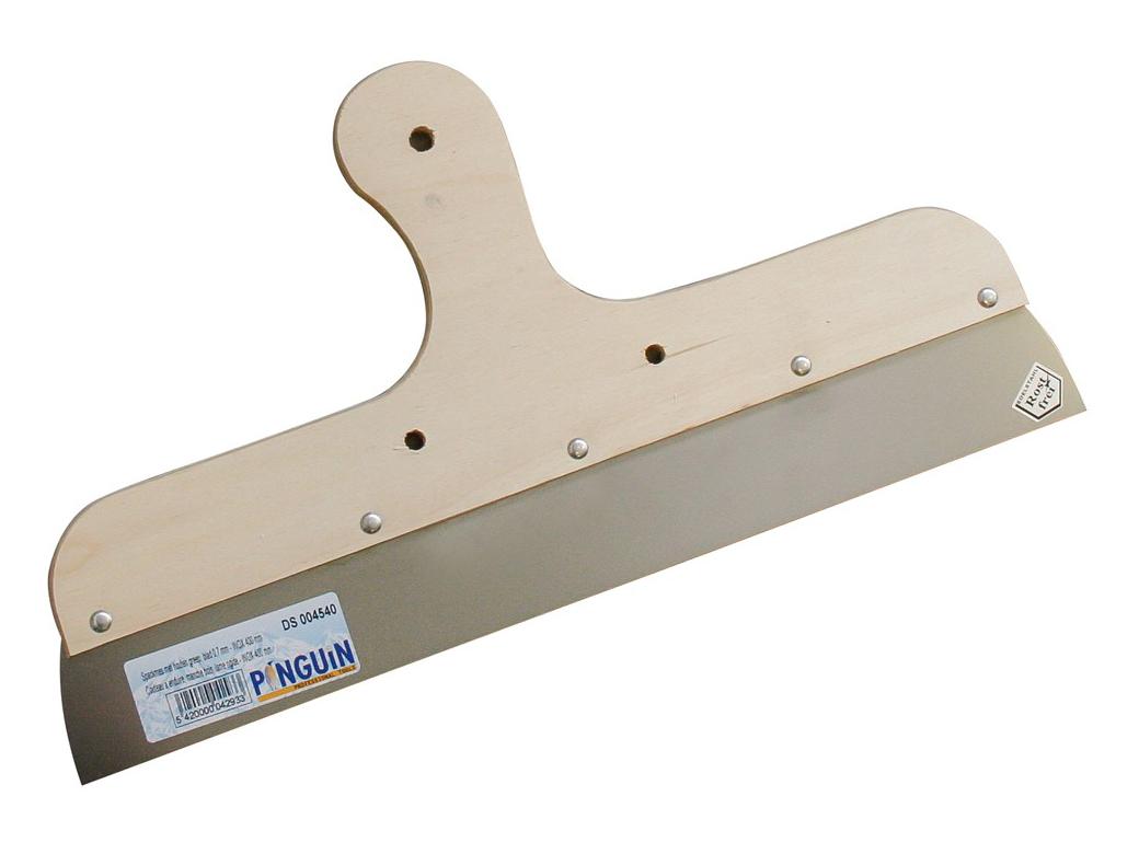 Spackmes 500 mm / 0,7 mm met houten greep - inox