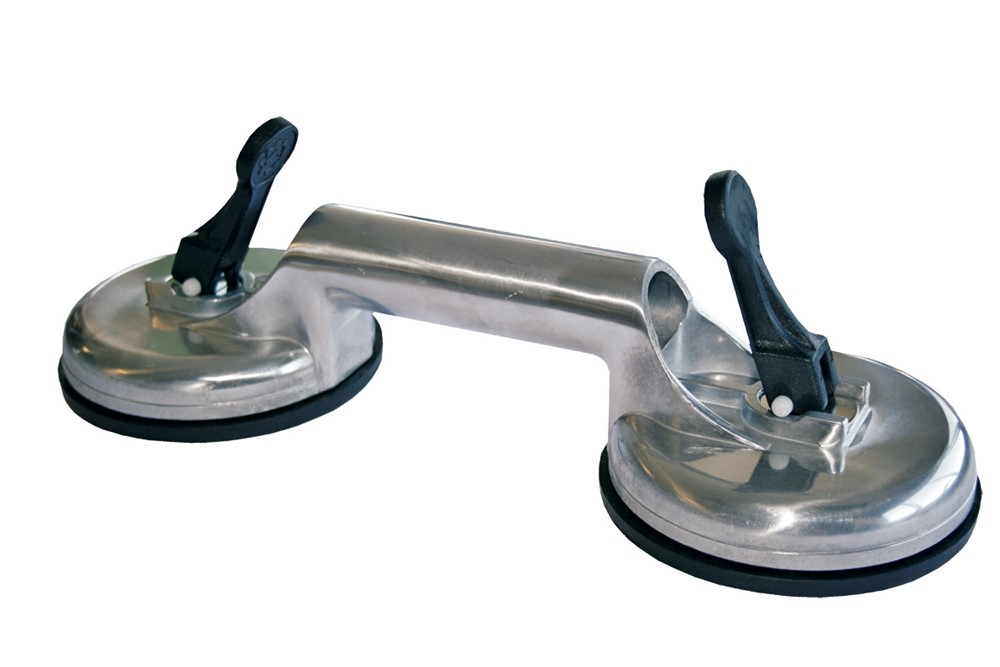 Solid Ventouse Double Base Aluminium 2 Têtes 80kg