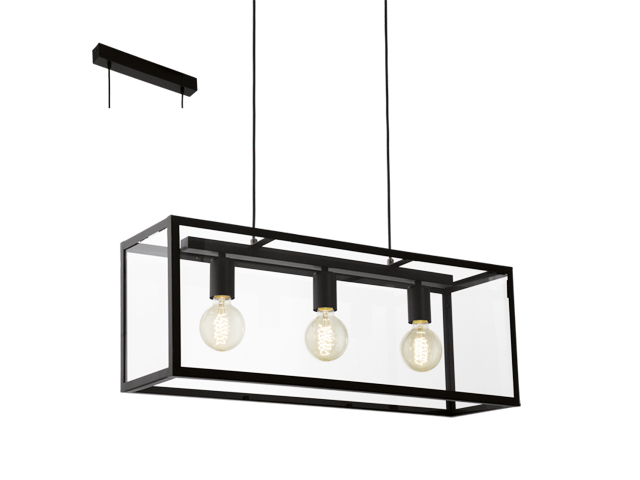 HANGLAMP VINTAGE CHARTERHOUSE 3X60W