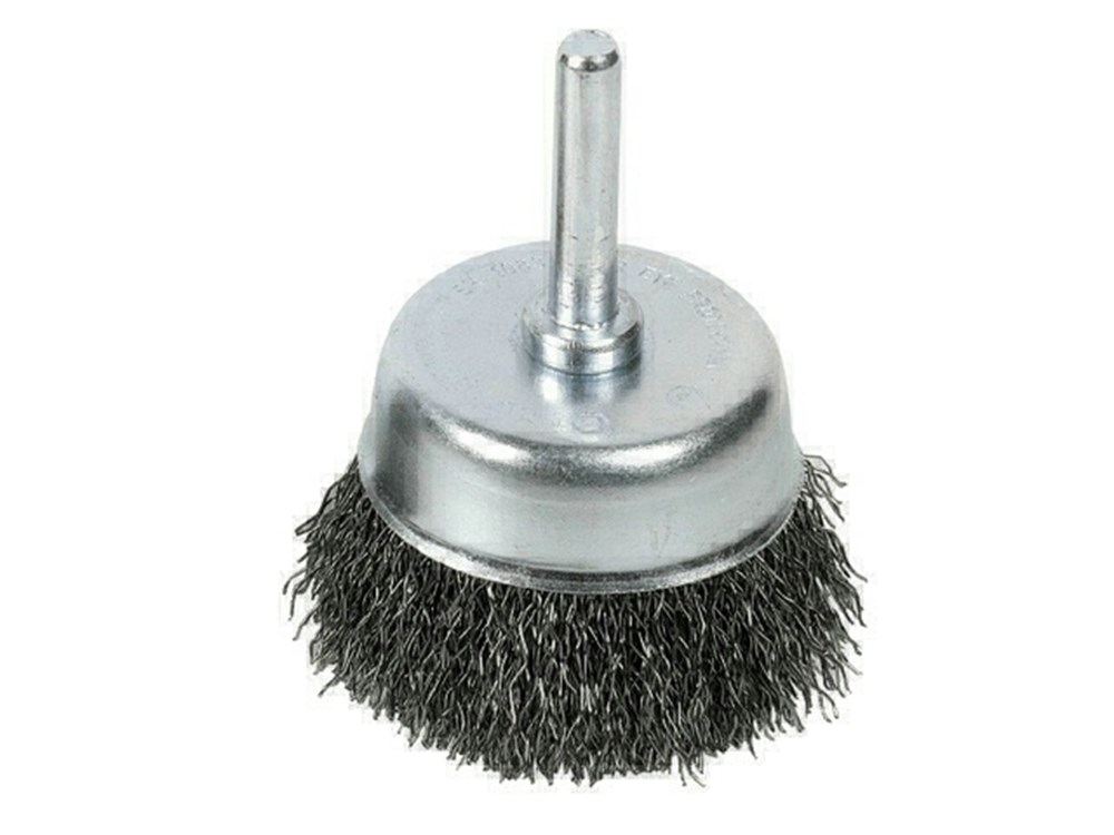 BROSSE DE COUPE ACIER ONDULE Ø75MM TIGE 6MM