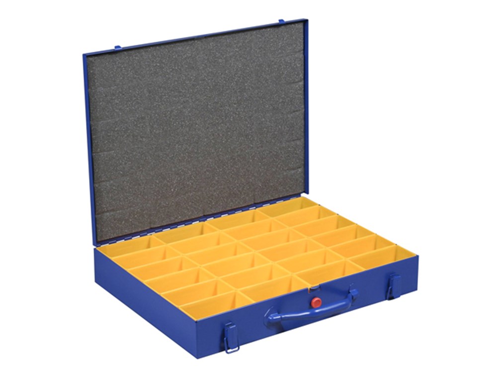 Coffre Metallique Bleu 24 Comp 430x325x67mm Outillage