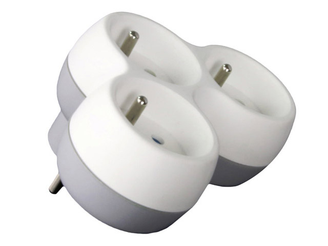 DOMINO 3X16A BLANC/GRIS