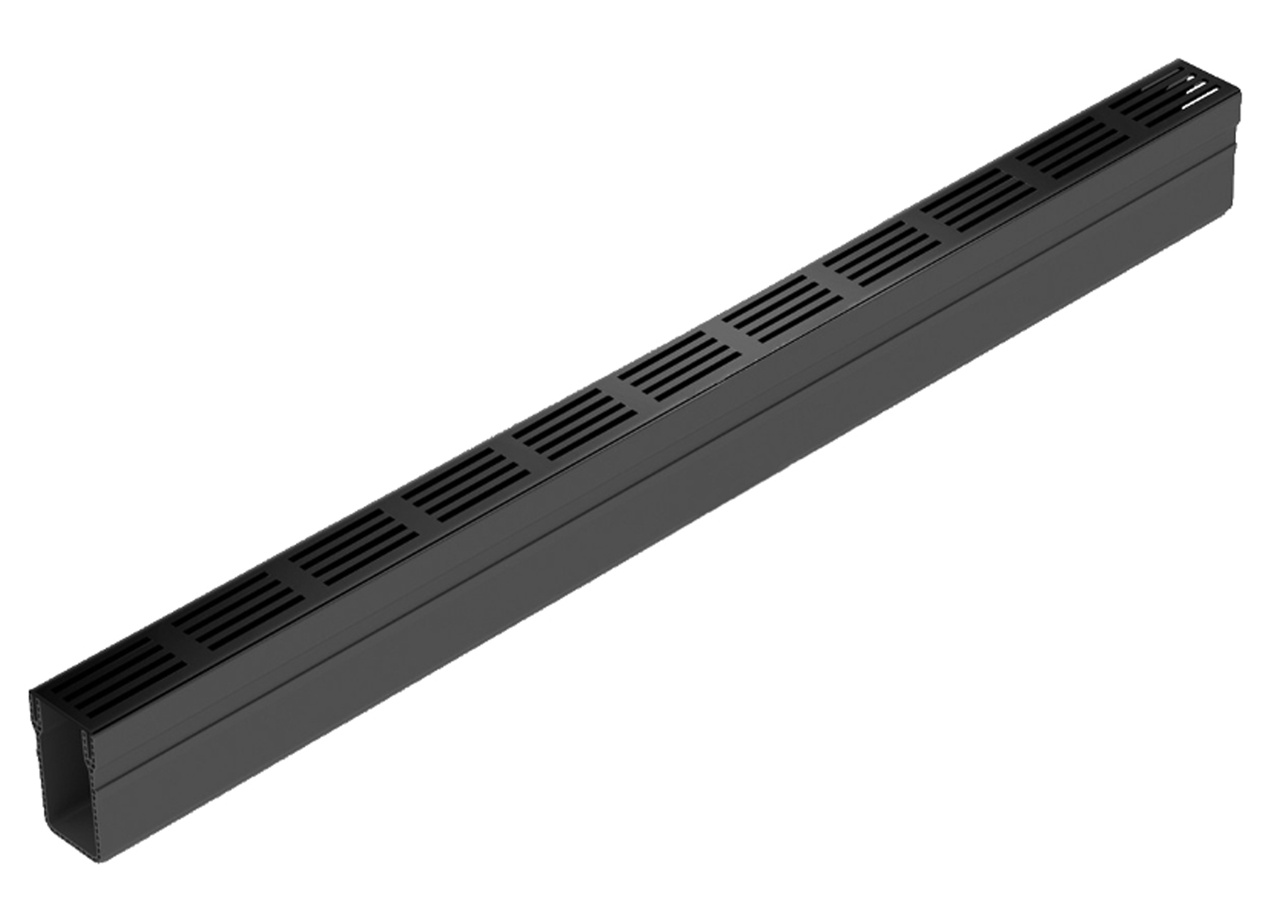 ACO SLIMLINE GRILLE ALU NOIR 1M