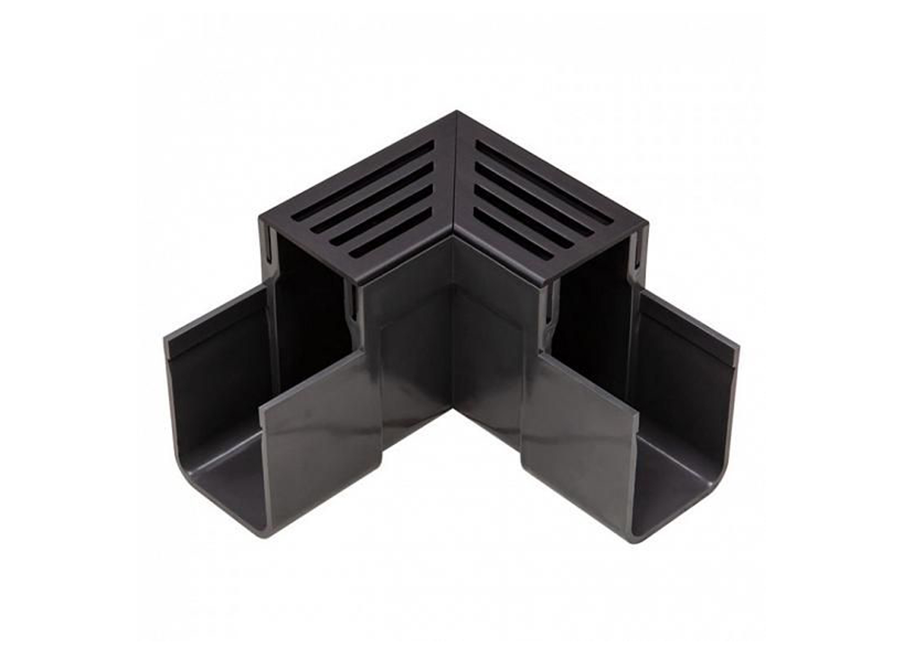 ACO SLIMLINE HOEKELEMENT ZWART