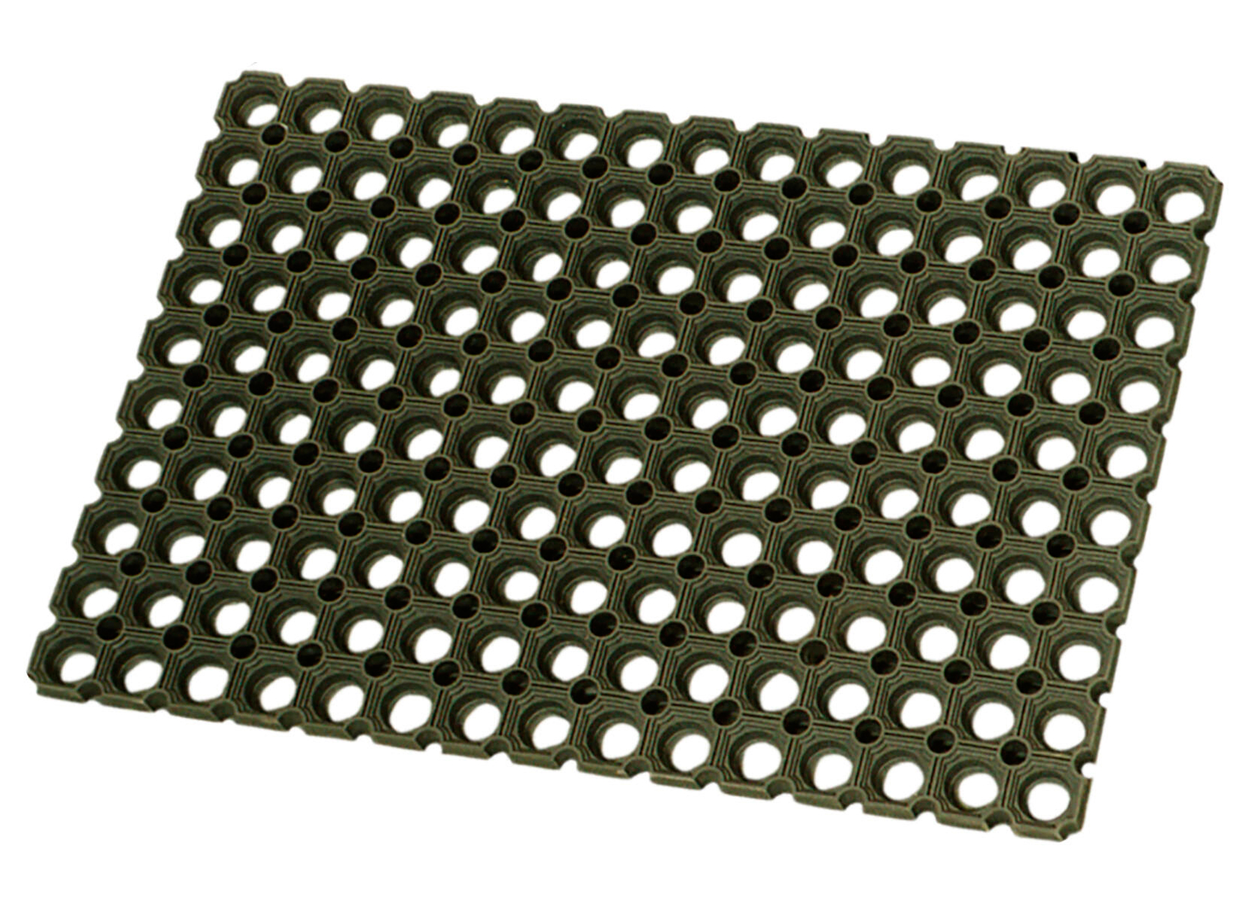 RUBBERMAT RINGEN 22MM 80X50CM ZWART