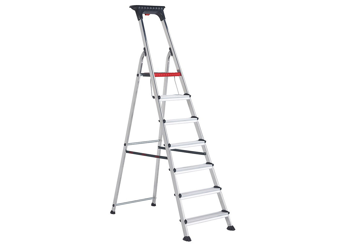 Altrex Huishoudtrap Double Decker 6 Treden - gereedschappen - diverse gereedschappen - ladders - huishoudladders - altrex huishoudtrap decker 6 treden dd806