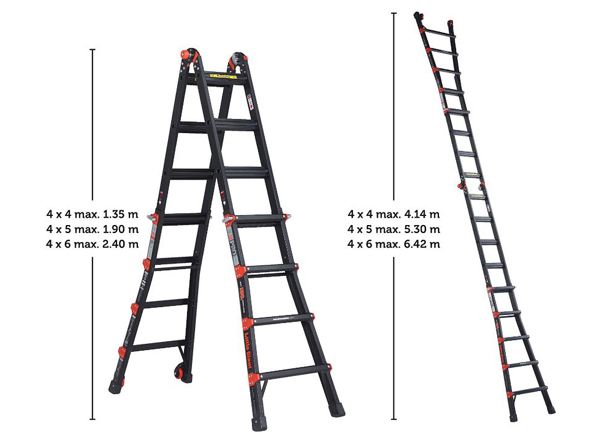 Altrex Little Giant Black Pro 4x4 Vouwladder Gereedschappen