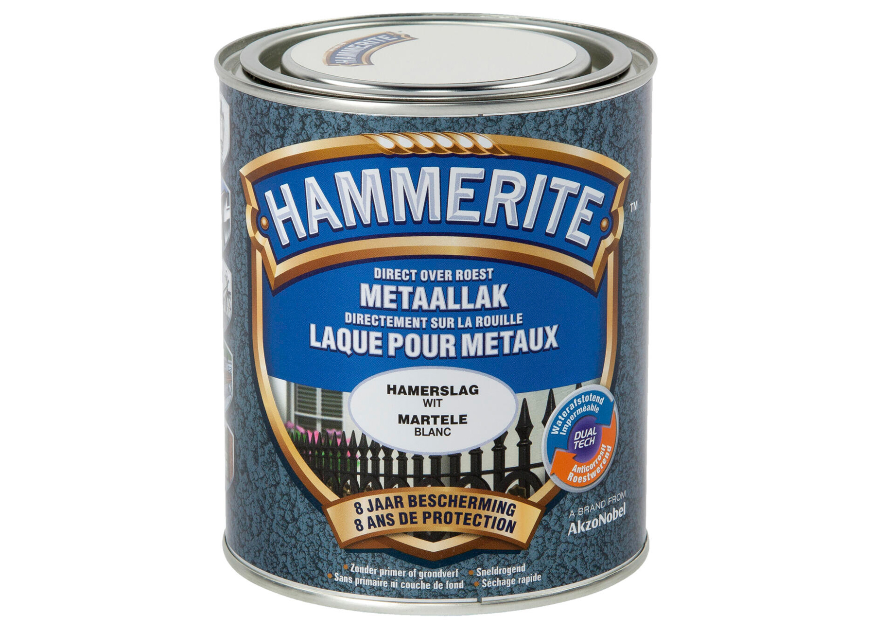 HAMMERITE LAQUE POUR METAUX MARTELEE BLANC 750ML
