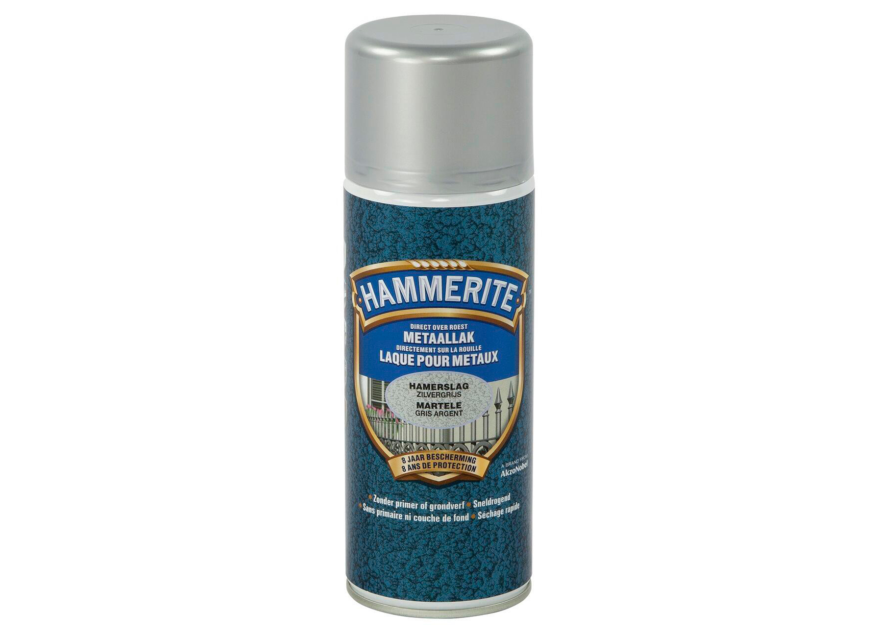 HAMMERITE LAQUE POUR METAUX MARTELEE SPRAY GRIS ARGENT 400ML