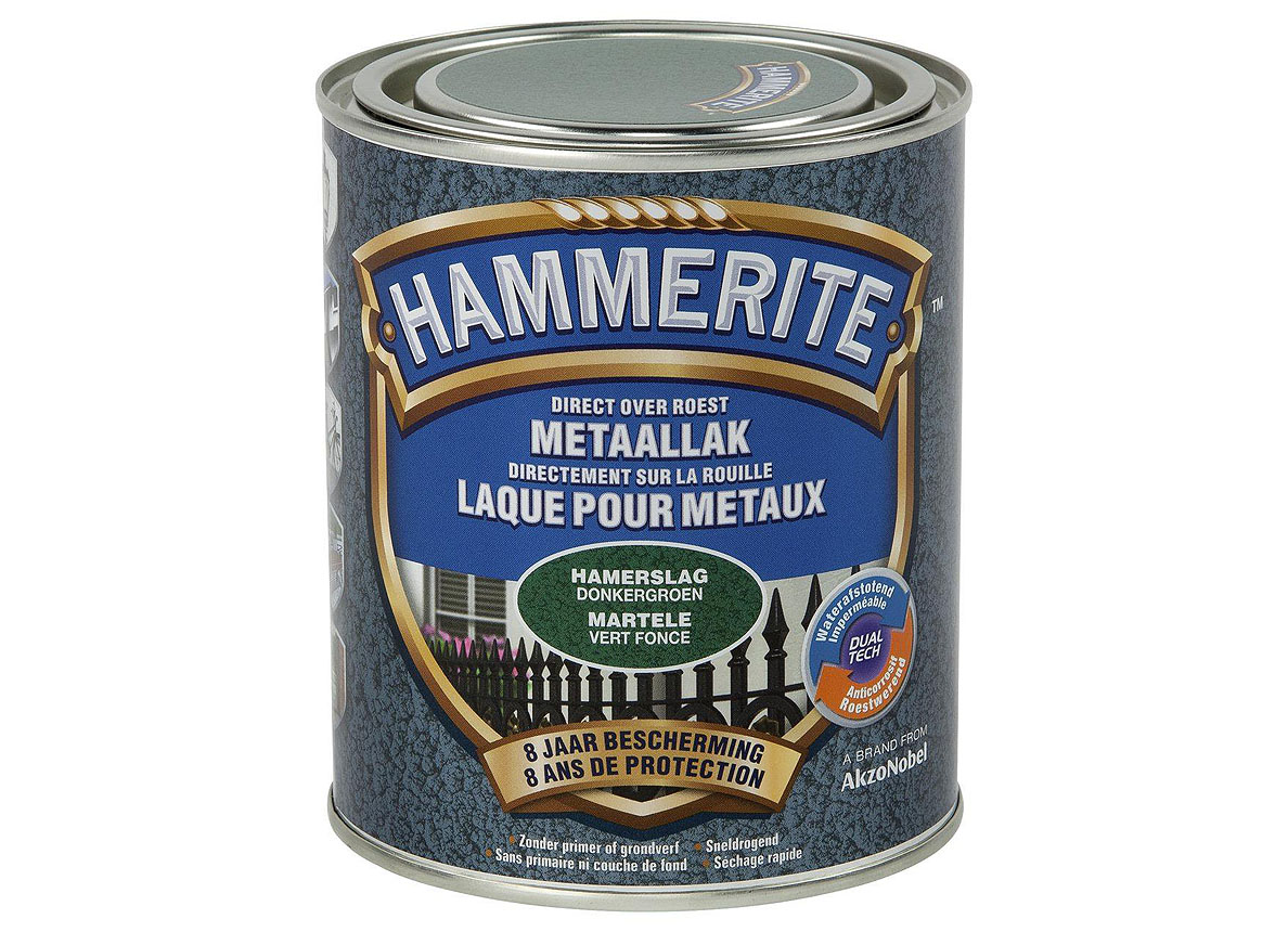 HAMMERITE LAQUE POUR METAUX MARTELEE VERT FONCE 750ML