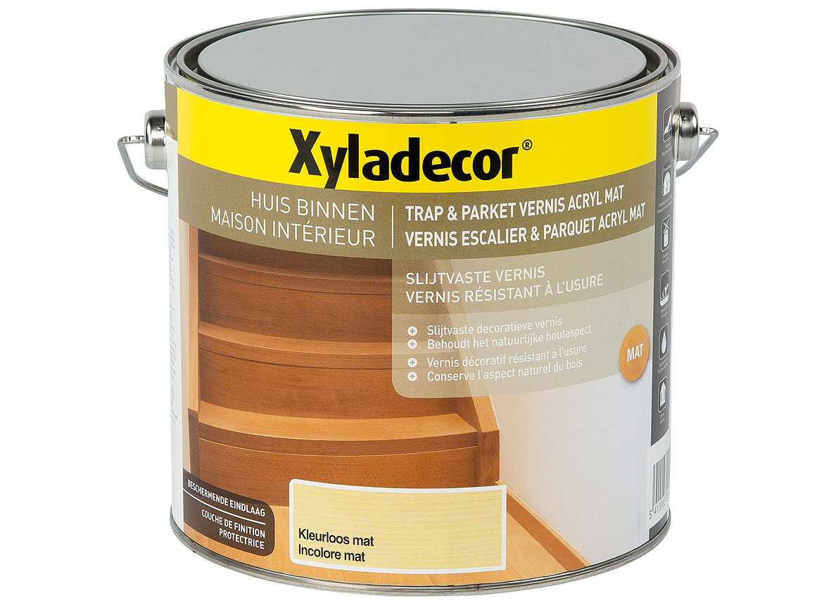 XYLADECOR TRAP & PARKET VERNIS ACRYL MAT KLEURLOOS 2,5L