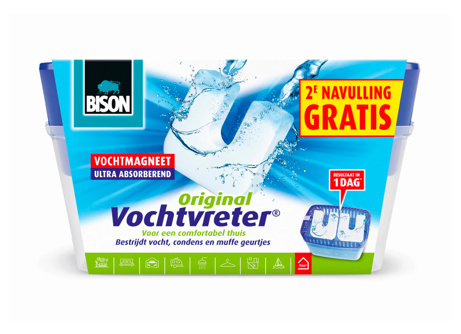 ABSORBEUR D'HUMIDITE 900G + 2 RECHARGES