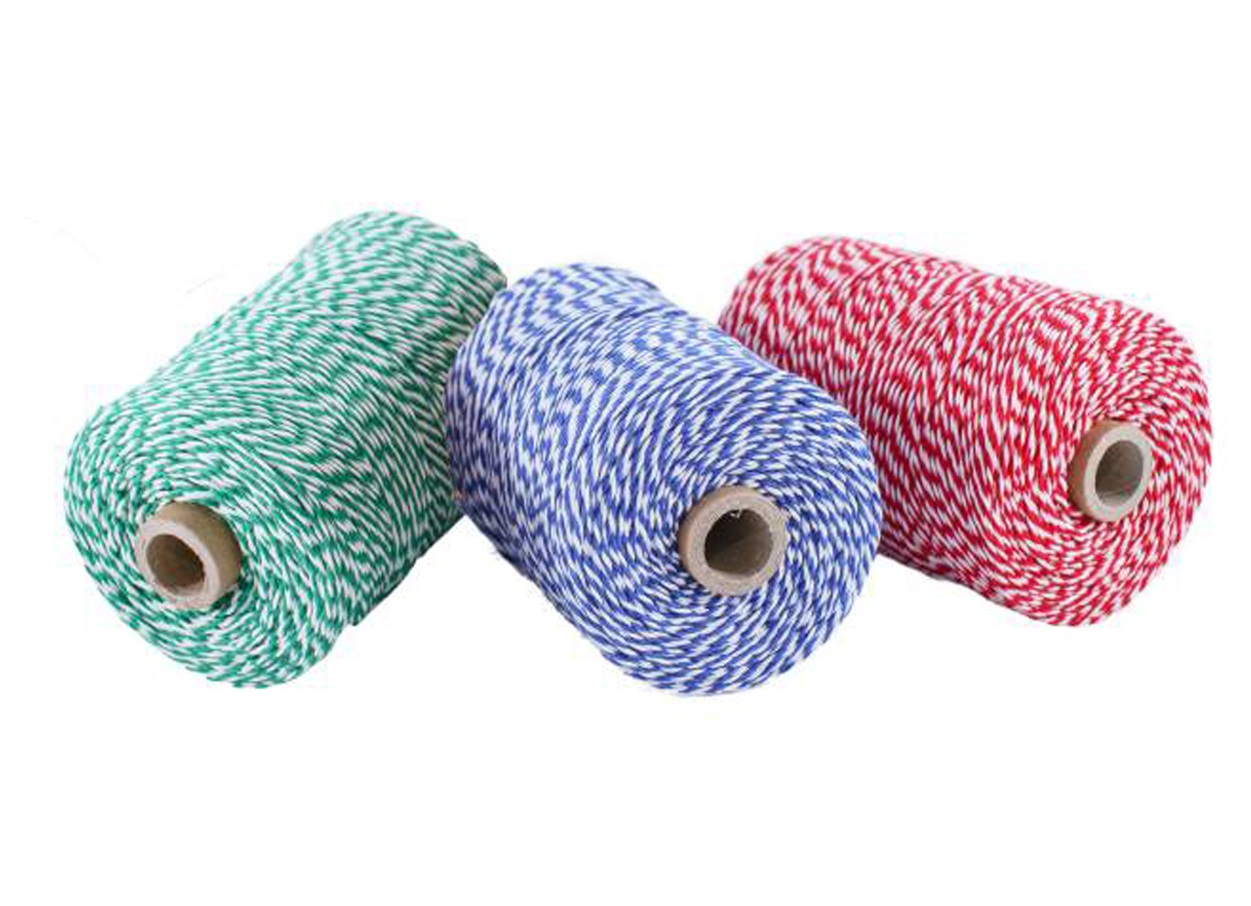 CORDE DE COTON TORSADE BICOLORE 100G L=125M