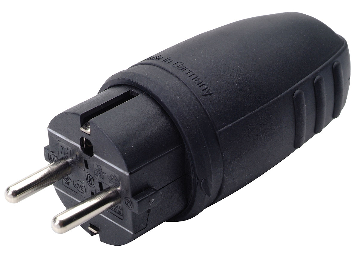 FICHE UNIVERSELLE BIPOLAIRE + TERRE CAOUTCHOUC NOIR 16A