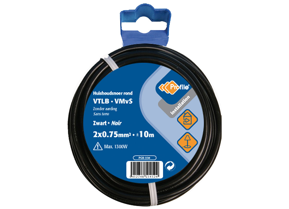 VTLB 2X0.75 NOIR 10M BLISTER