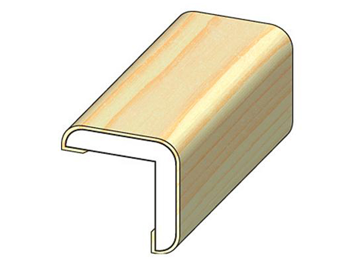 JEWE MOULURE ANGLE SAPIN ROUGE 34X34MM L=240CM