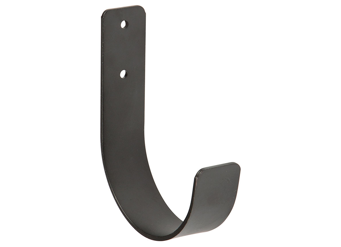 CROCHET PLAT ZINGUE 10X3.0CM NOIR