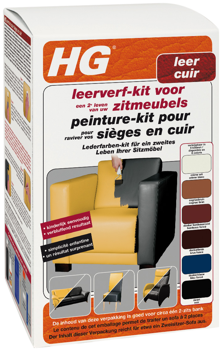 Hg Leerverfkit Cognac Bruin Huishoud Schoonmaken Schoonmaak