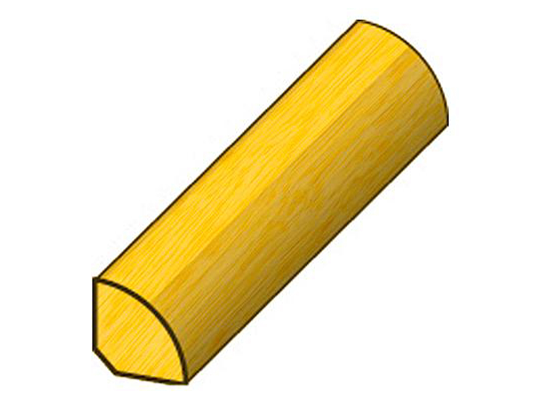 LATTE EN QUART DE ROND MARUPA 16X16MM L=240CM