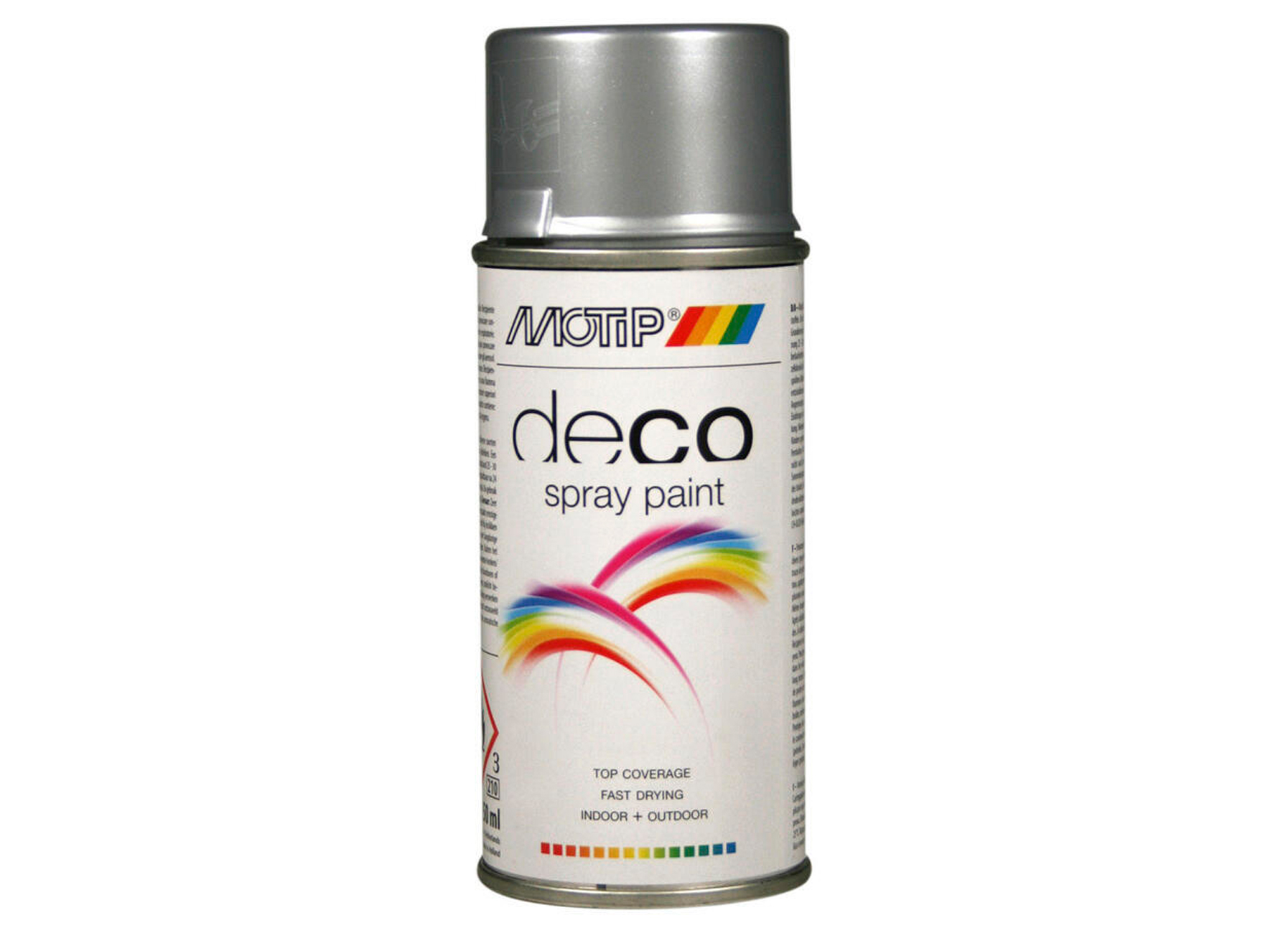 MOTIP SPRAY HOOGGLANS LAK WIT ALUMINIUM RAL 9006 150ML