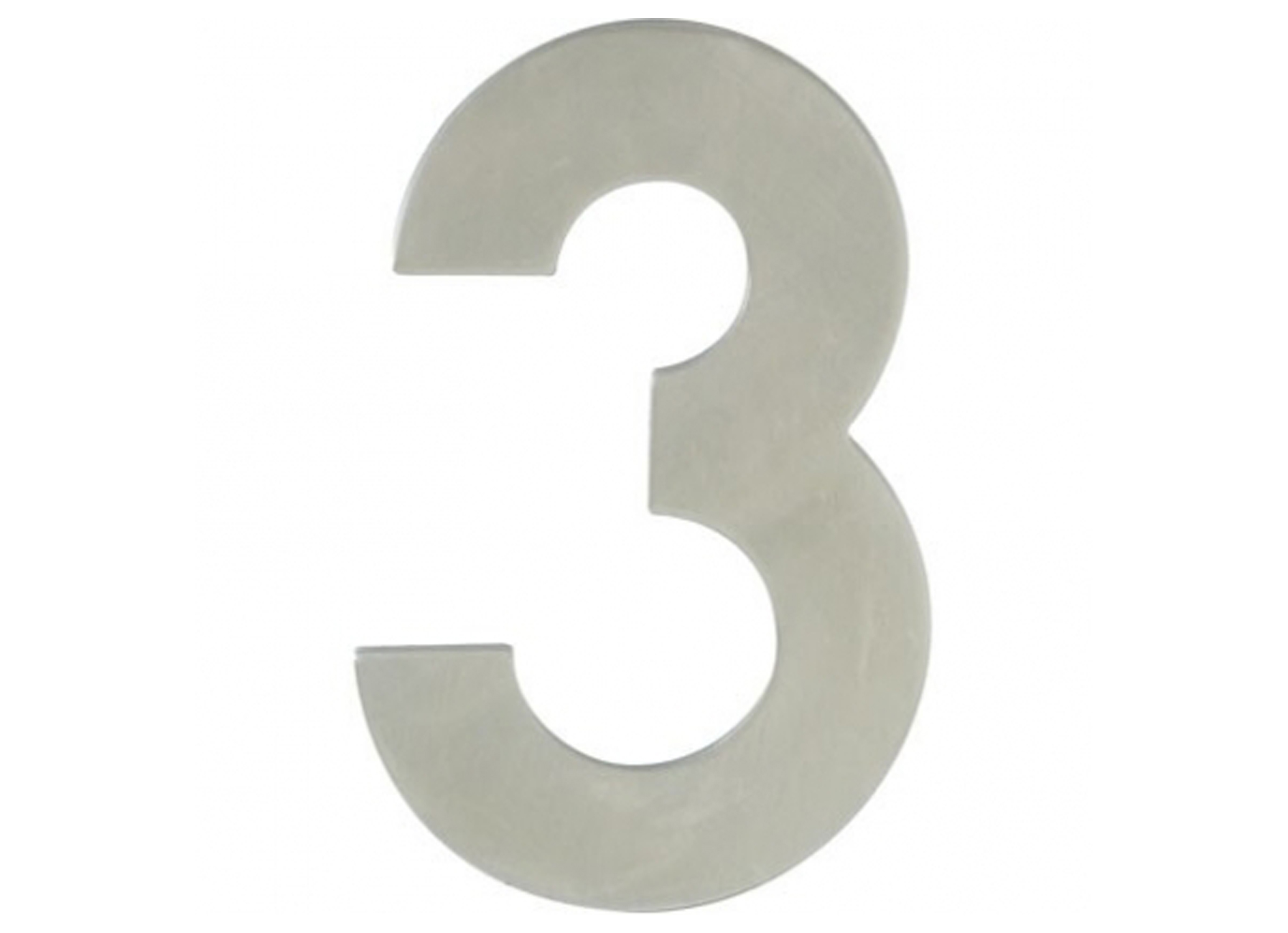 CHIFFRE MAISON INOX 120 MM - 3