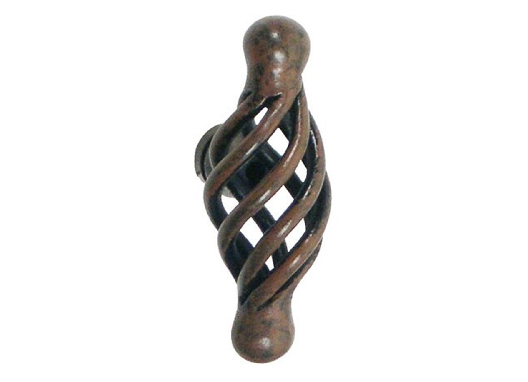 BOUTON DE MEUBLE OLIVE FER ROUILLE 55MM